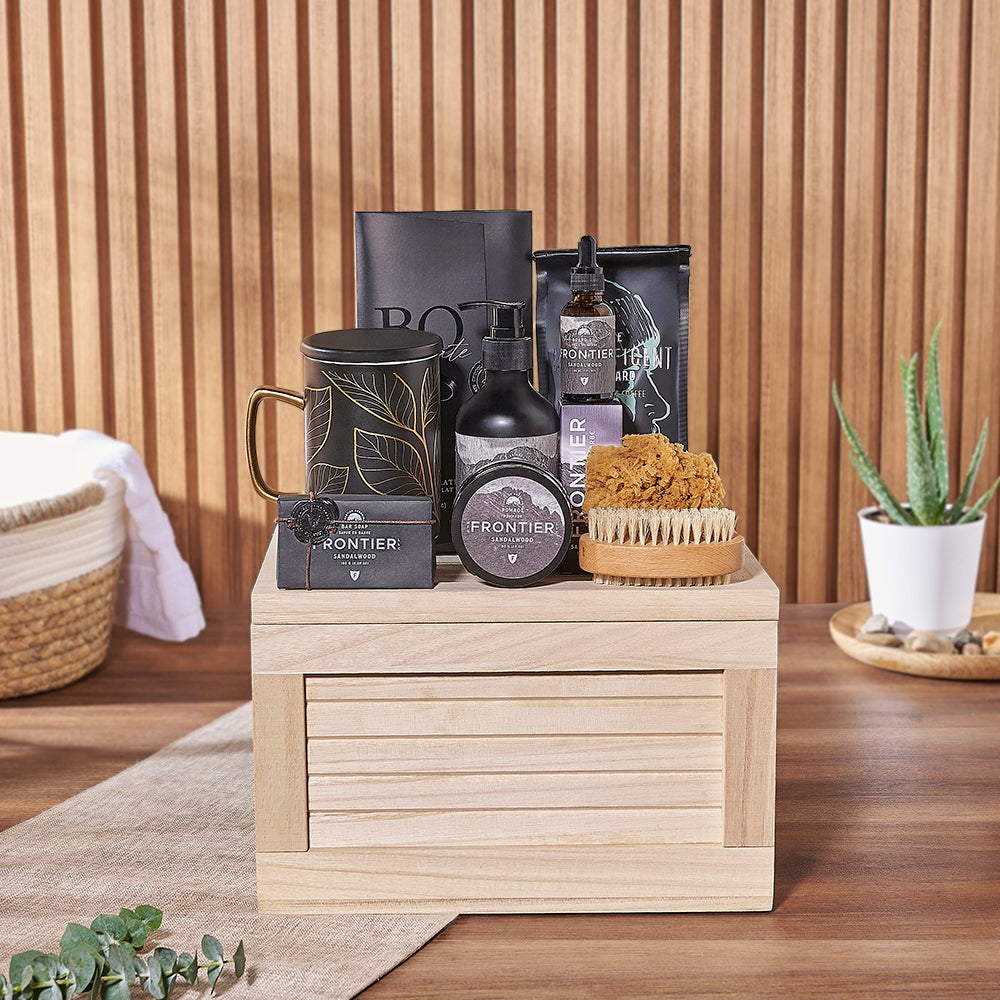 Spa Gift Set with Sandalwood – how the gift is presented