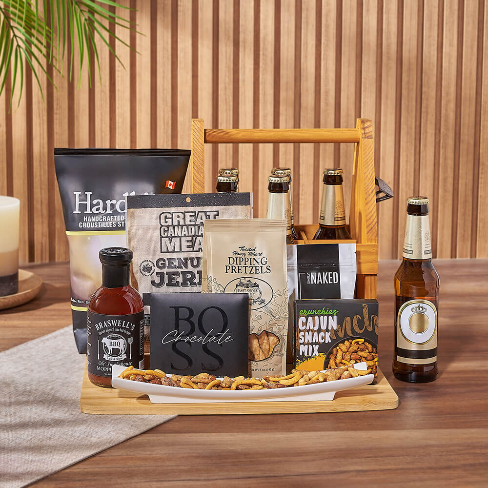 Artisanal Beer Basket with Carrier – how the gift is presented