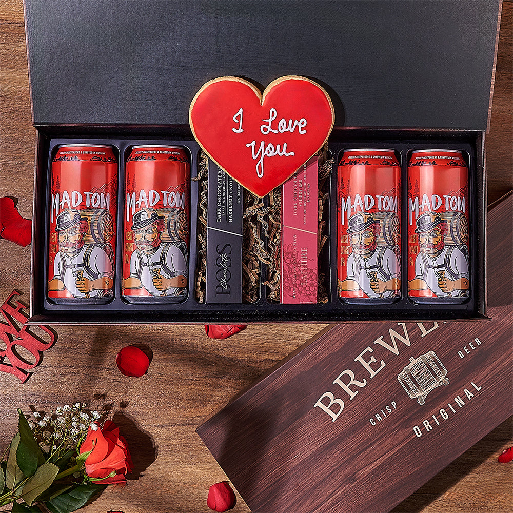 Wooden Beer Can Box Valentine's Gift – how the gift is presented
