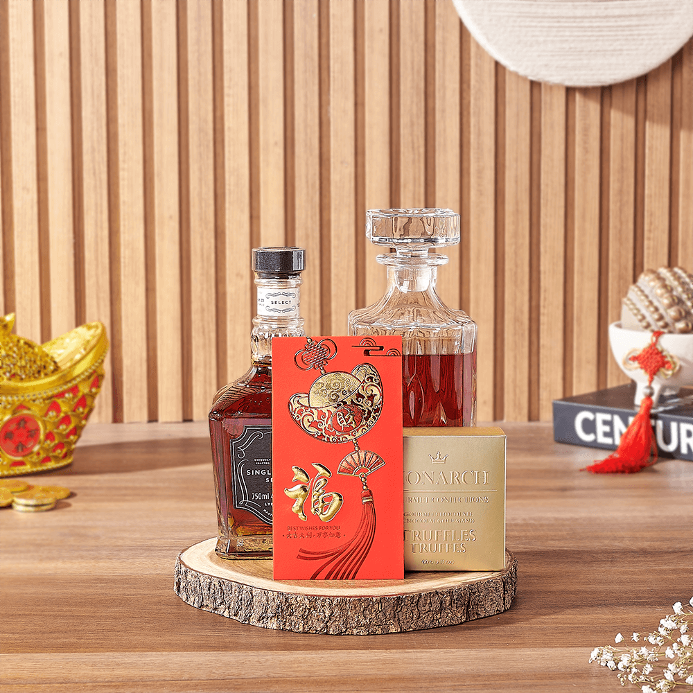 Chinese New Year Whiskey Serving Set – how the gift is presented