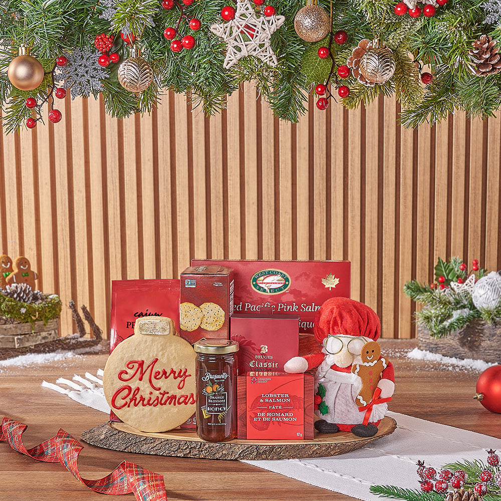 Christmas Smoked Salmon Treats – how the gift is presented