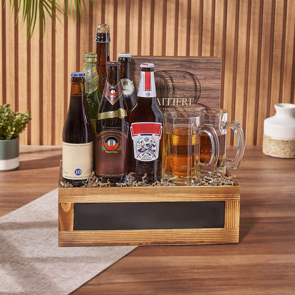 Specialty Beer Box with Gourmet Chocolate – how the gift is presented