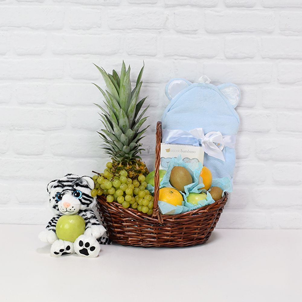 Luxury Baby Plush and Towel Basket – how the gift is presented