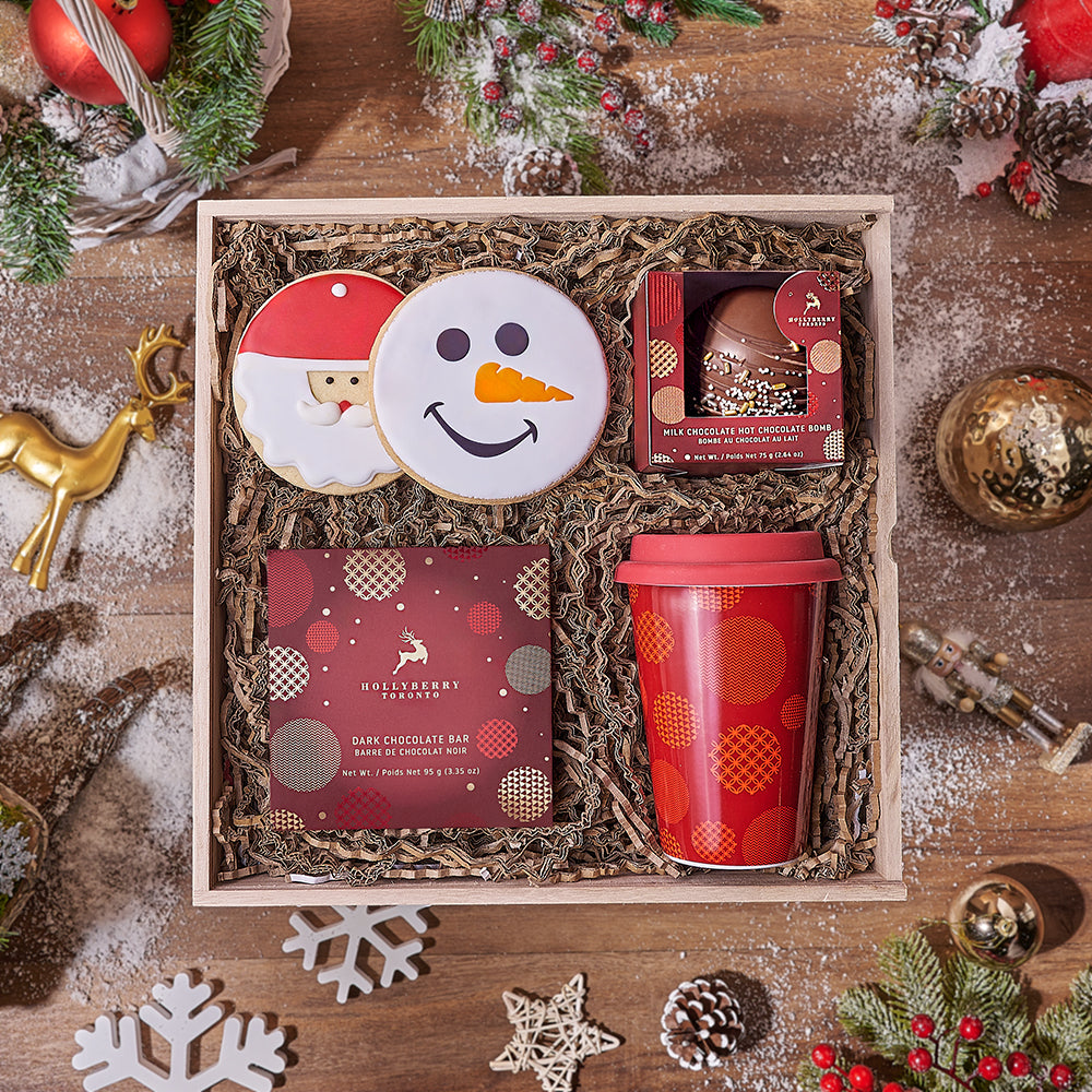 Decadent Hot Chocolate Gift Basket – how the gift is presented
