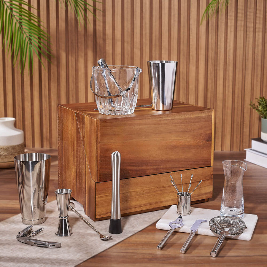 Deluxe Table Top Bar Gift Set from Philadelphia Baskets - Liquor Gift Basket - Philadelphia Delivery