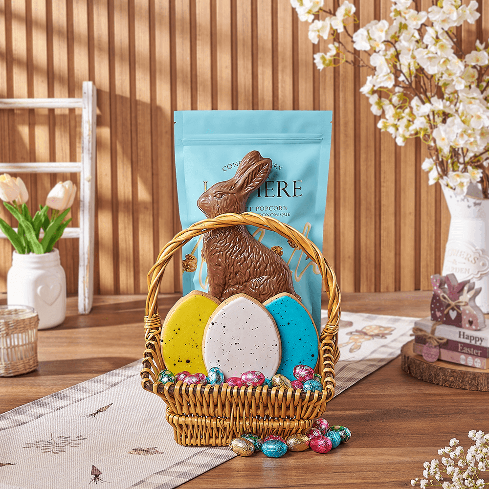 Milk Chocolate Easter Treat Basket – how the gift is presented
