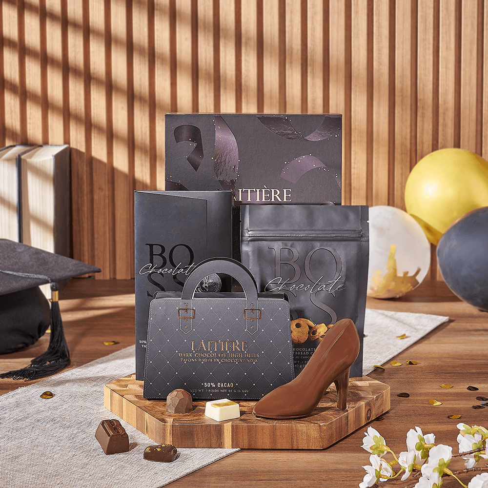 Chocolate Assortment Graduation Gift – how the gift is presented