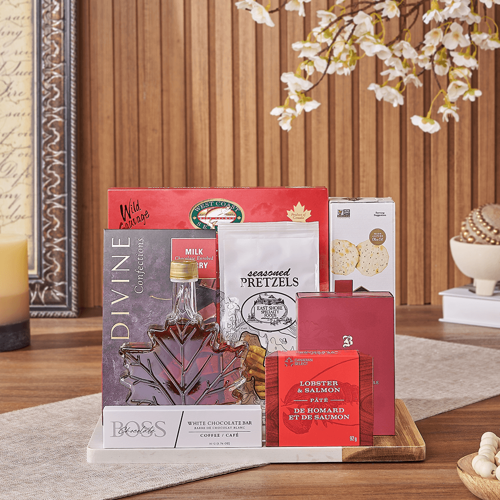 Halal Seafood and Sweets Basket – how the gift is presented