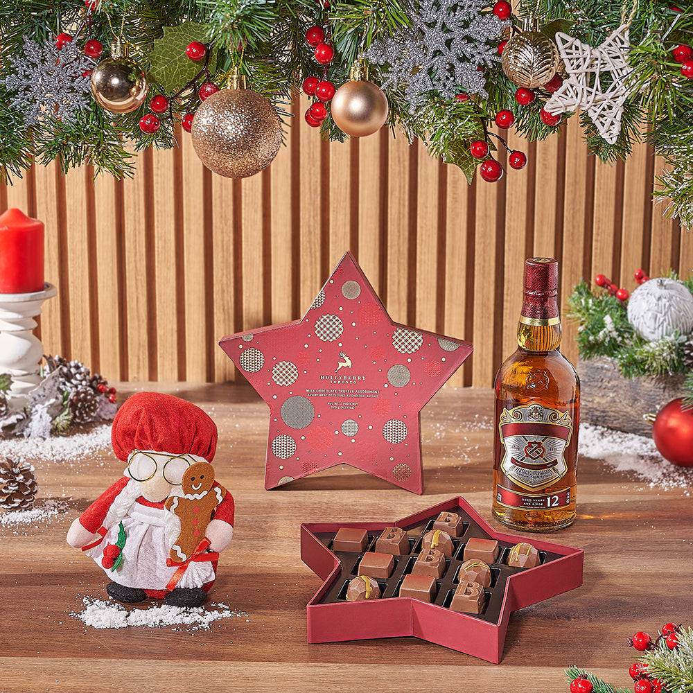 Hollyberry Christmas Liquor Set – how the gift is presented