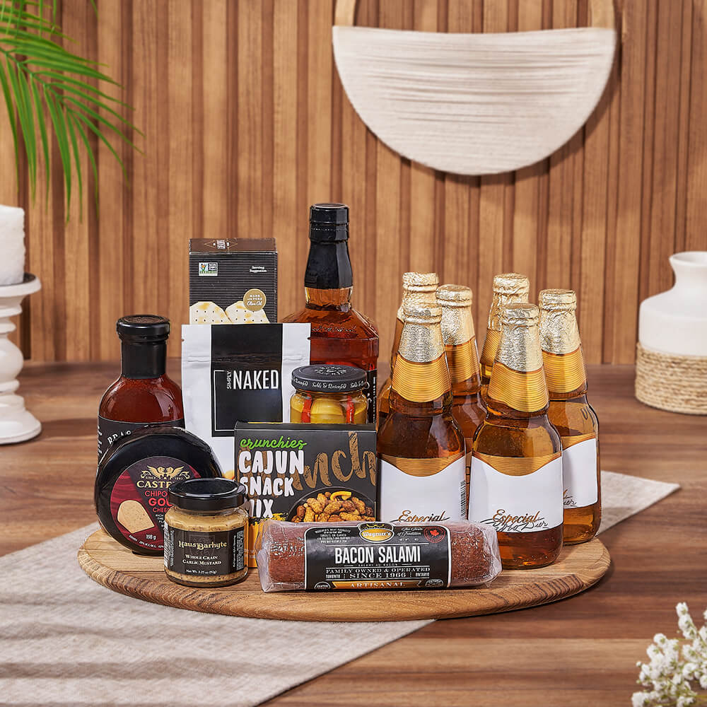 Whiskey and Beer Snack Set – how the gift is presented
