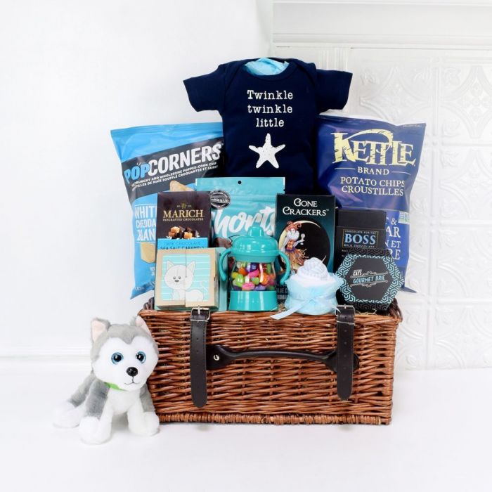 Little Baby Plush and Snack Basket – how the gift is presented