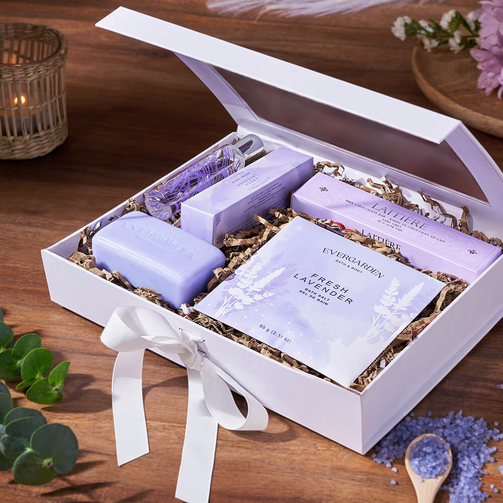Lavender Bath Spa Collection – how the gift is presented