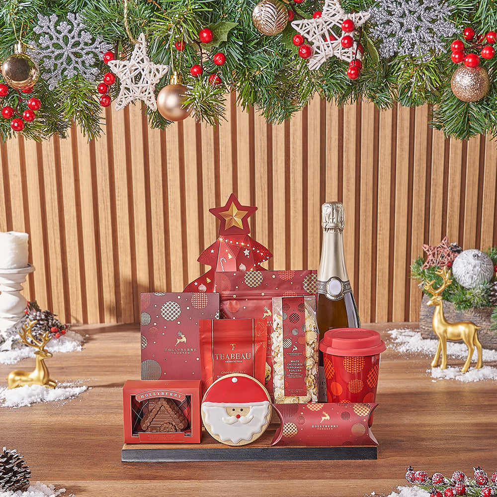 Christmas Treats with Sparkling Wine – how the gift is presented