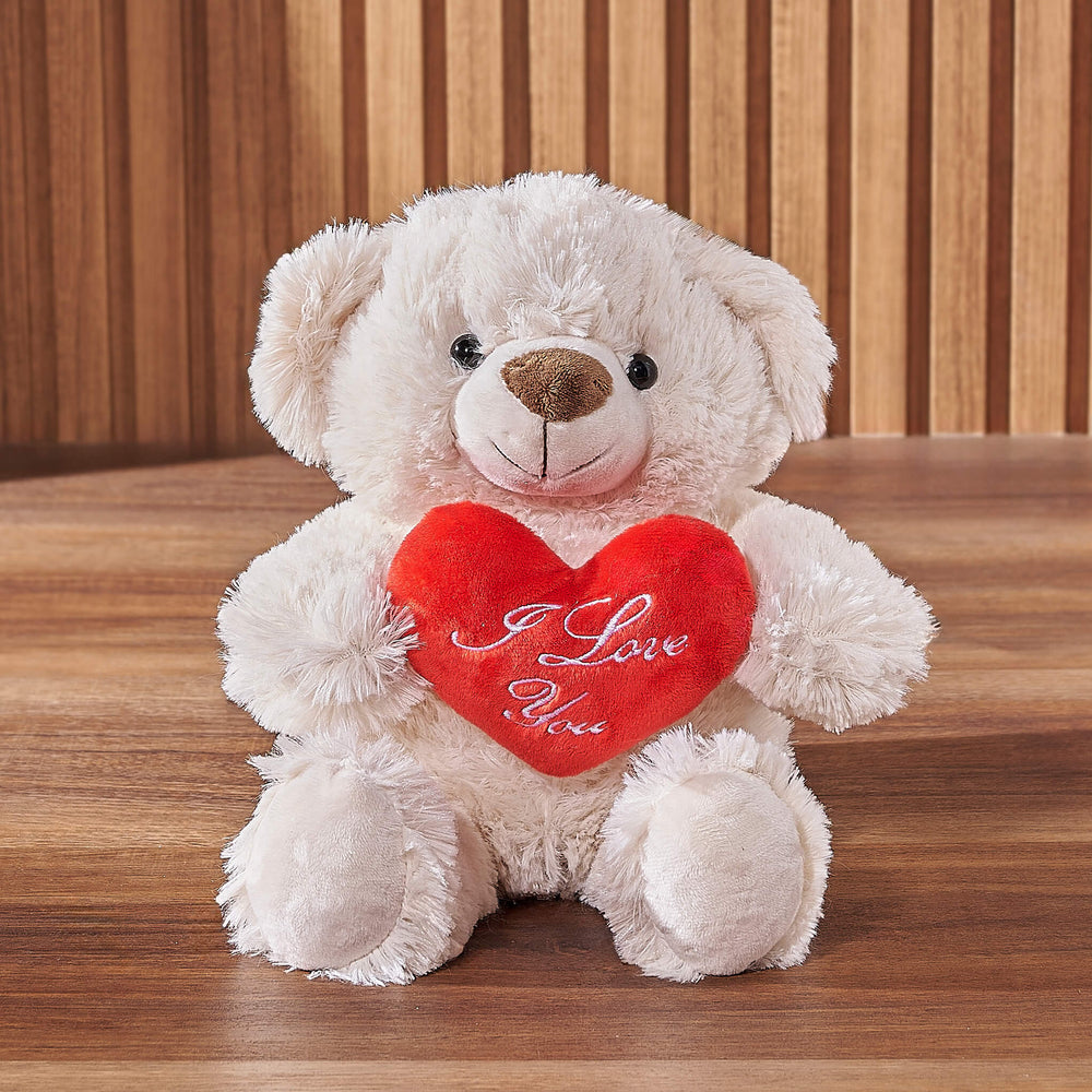 Signature Heart Plush Bear Basket – how the gift is presented