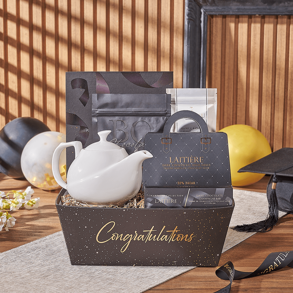 Dark Chocolate Vanilla Chai Tea Tray – how the gift is presented