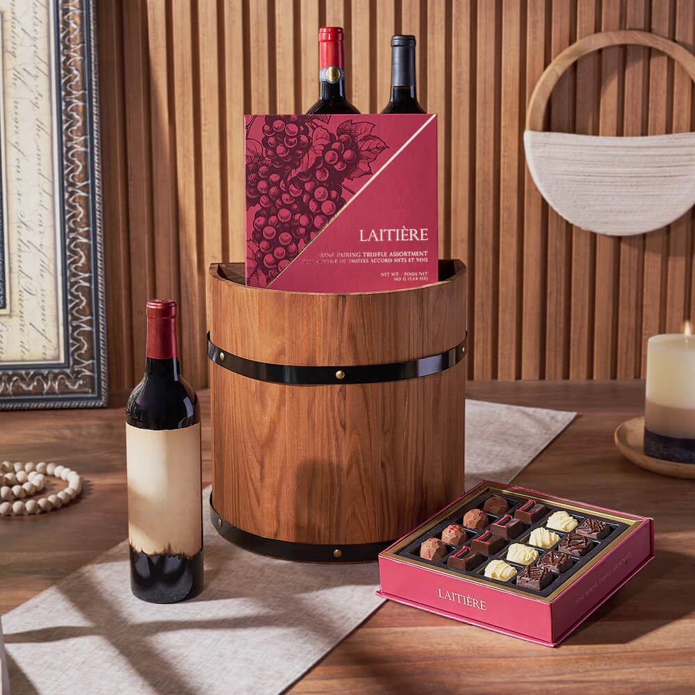 Three-Bottle Valentine's Wine Gift – how the gift is presented