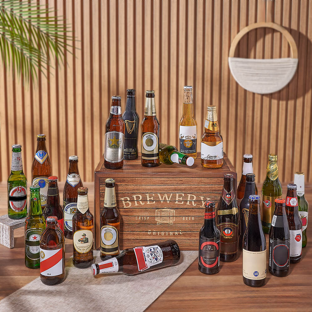 Classic Beer Basket with Brewery Box – how the gift is presented