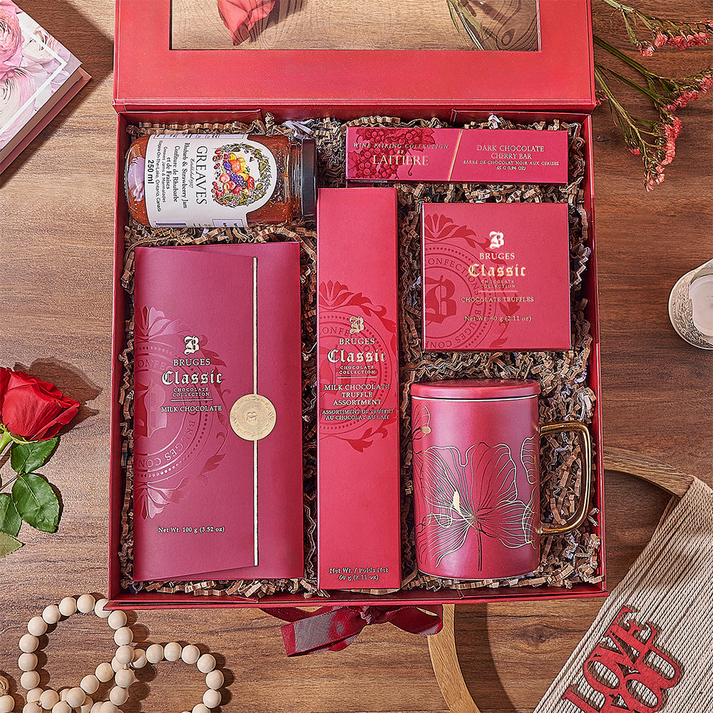 Valentine's Day Milk Chocolate Basket – how the gift is presented