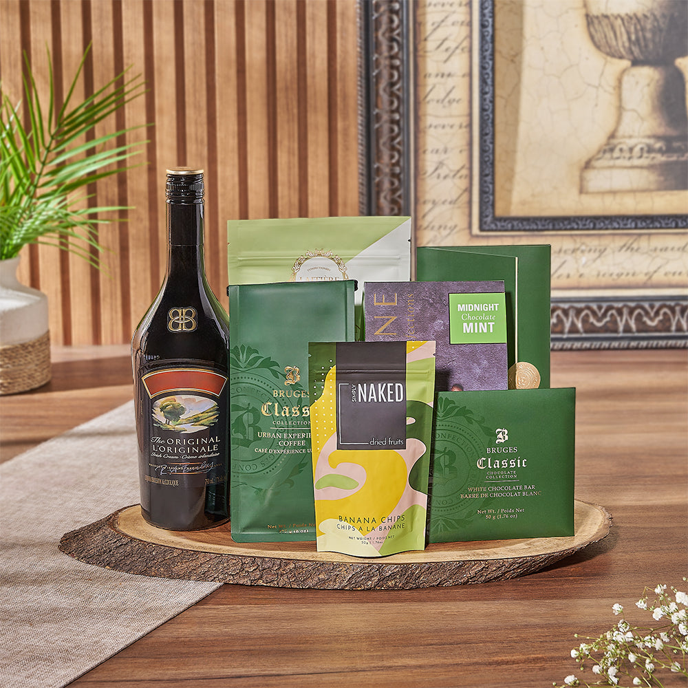 The Islington Irish Coffee Gift Basket from Philadelphia Baskets is a lovely way to celebrate in style - Philadelphia Delivery