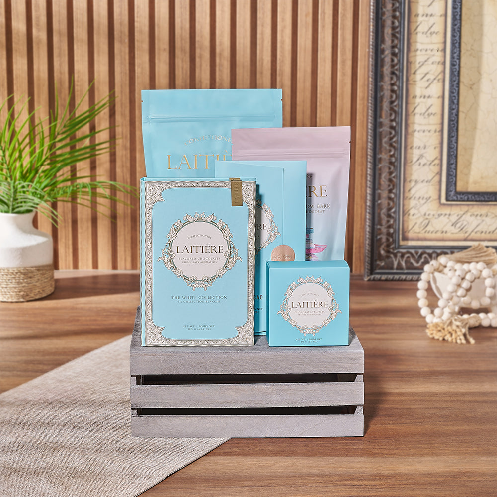 Laitière Gourmet Chocolate Collection Gift Basket – how the gift is presented