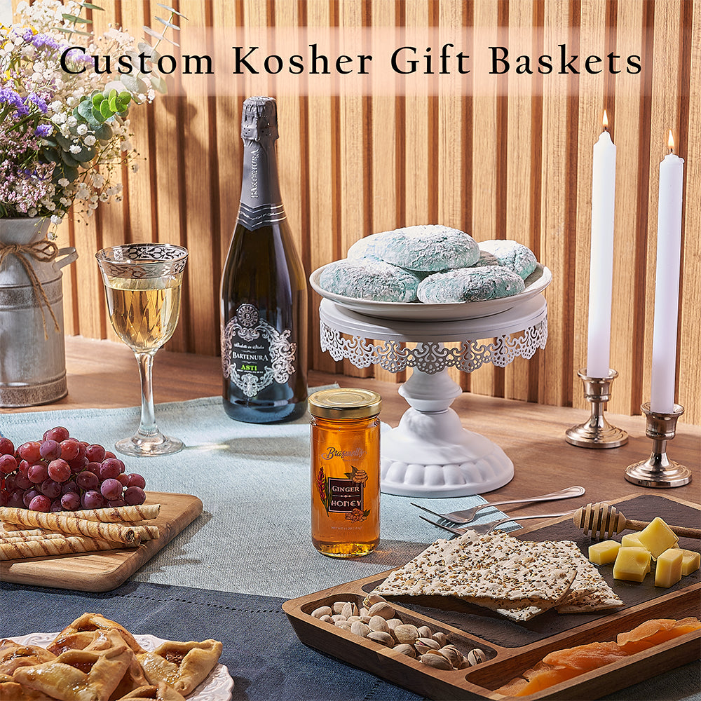 Make this year's Hanukkah, Purim, or any joyous occasion even more special with our Custom Kosher Gift Basket - Philadelphia Baskets