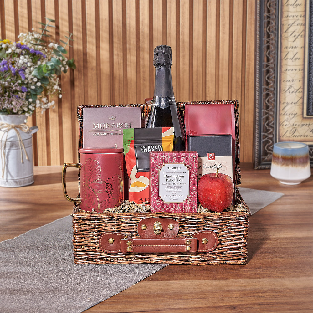 Kosher Champagne &amp; Treats Basket from Philadelphia  Baskets - Champagne Gift Set - Philadelphia Delivery