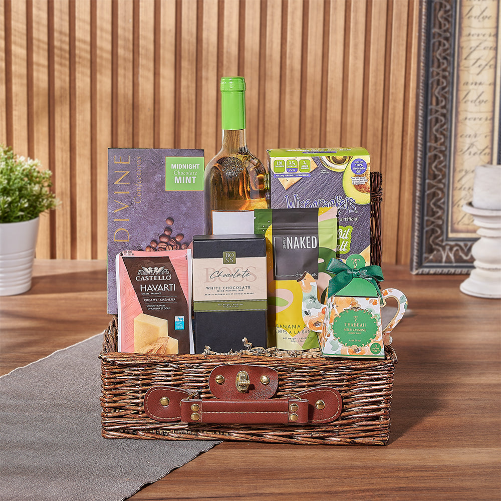 Kosher Wine &amp; Treats Basket from Philadelphia Baskets - Wine Gift Set - Philadelphia Delivery