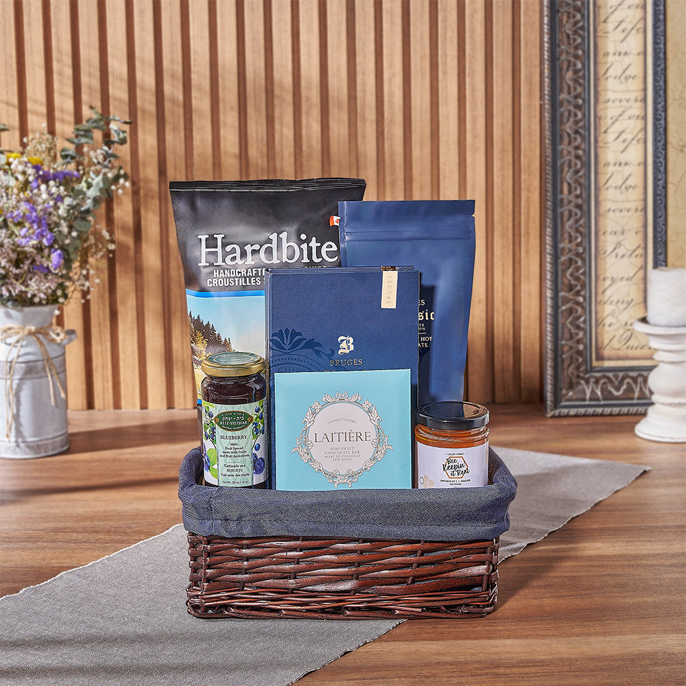 The Hanukkah Kosher Wine &amp; Pasta Basket from Philadelphia Baskets is a stunning gift - Philadelphia Delivery
