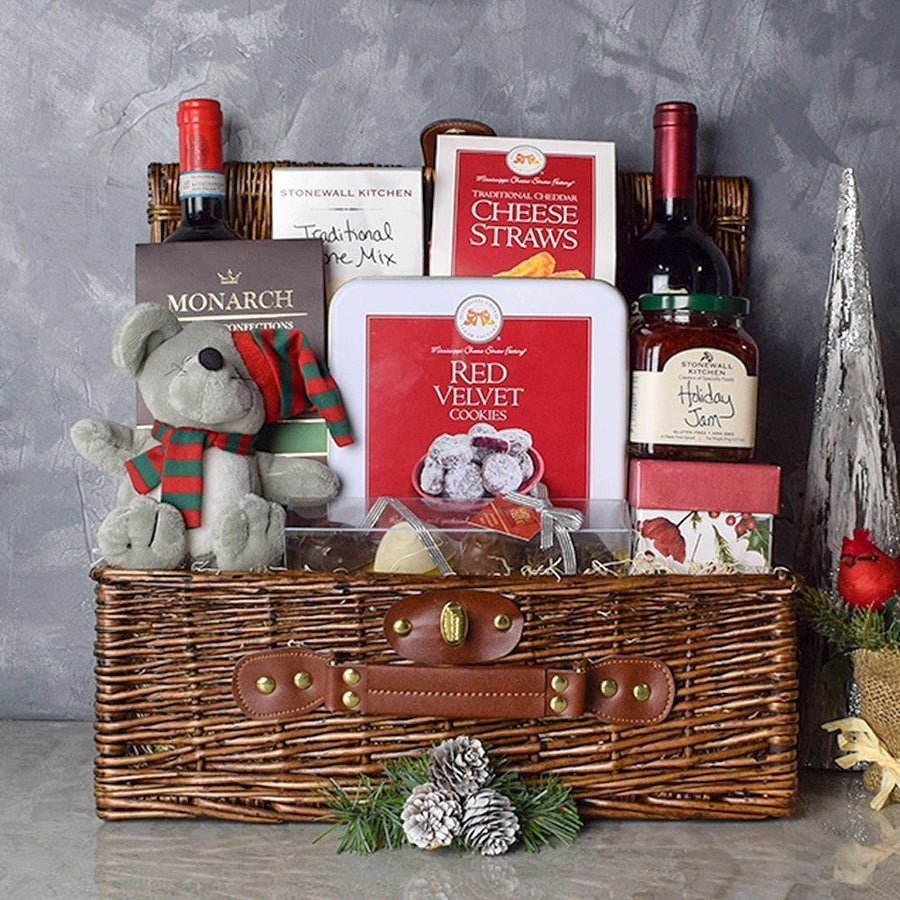 Ample Holiday Wine & Treats Basket from Philadelphia Baskets - Philadelphia Delivery