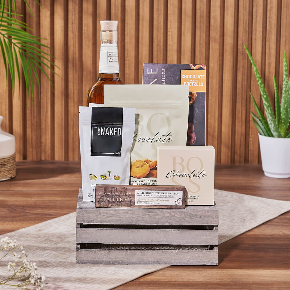 Annex Liquor &amp; Snack Basket, liquor gift, liquor, nuts gift, nuts, Philadelphia Delivery