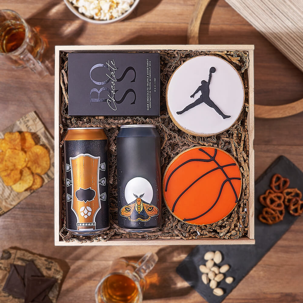 Basketball &amp; Craft Beer Box, beer gift, beer, sports gift, sports, cookie gift, cookie, Philadelphia delivery