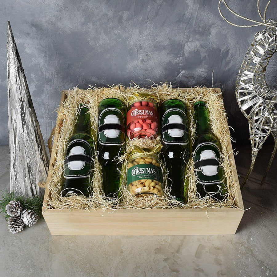 Beer & Nuts Crate from Philadelphia Baskets - Philadelphia Delivery