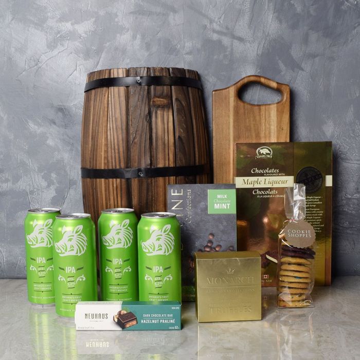 Maple Liqueur Chocolates and Craft Beer – how the gift is presented