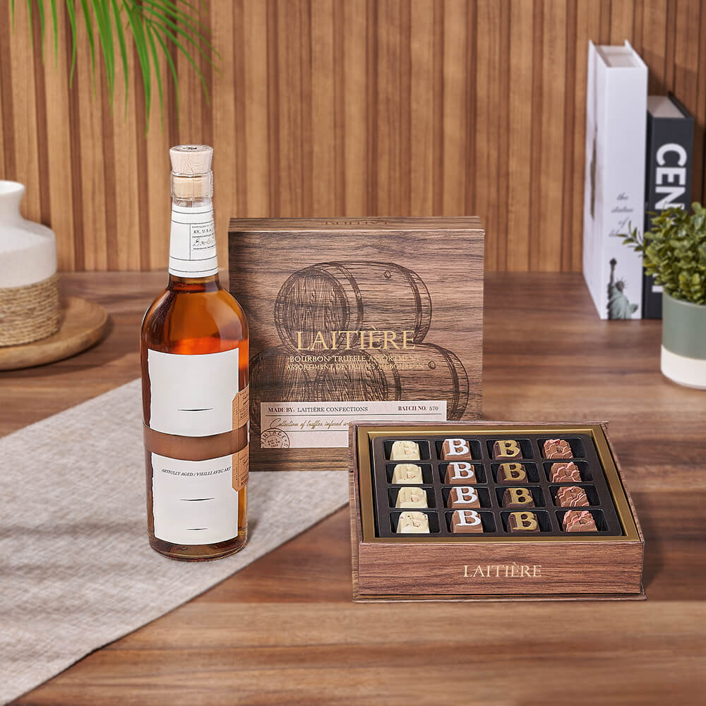 Chocolate &amp; Liquor Pairing Gift from Philadelphia Baskets - Liquor Gift Set - Philadelphia Delivery
