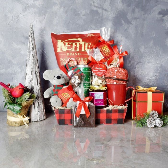 Christmas Cheer & Treats Basket from Philadelphia Baskets - Gourmet Gift Set - Philadelphia Delivery.