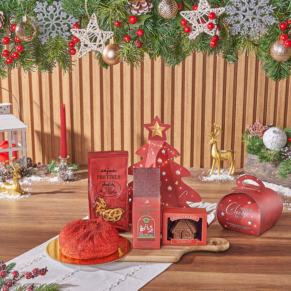 Red Velvet Cheeseball Christmas Gift – how the gift is presented