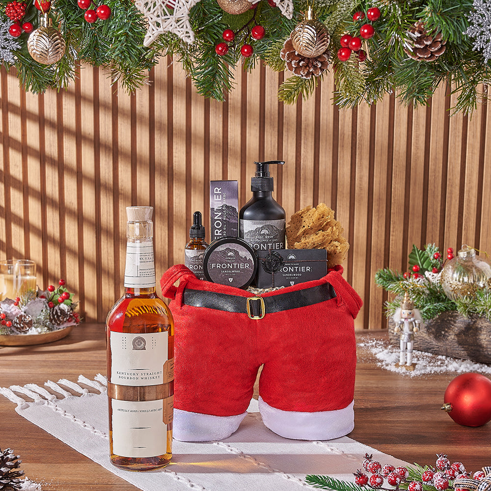 Christmas Liquor &amp; Spa Gift Bag, liquor gift, liquor, spa gift, spa, Christmas gift, Christmas, men's spa gift, men's spa, Philadelphia delivery