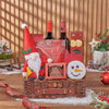 Christmas Wine Pairing Basket, wine gift, wine, chocolate gift, chocolate, christmas gift, christmas, Philadelphia delivery