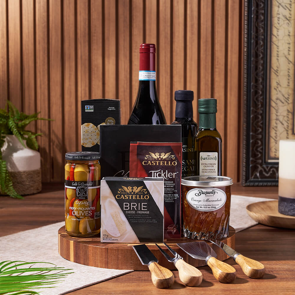 Classic Wine &amp; Dine Gift Basket from Philadelphia Baskets - Wine Gift Set - Philadelphia Delivery