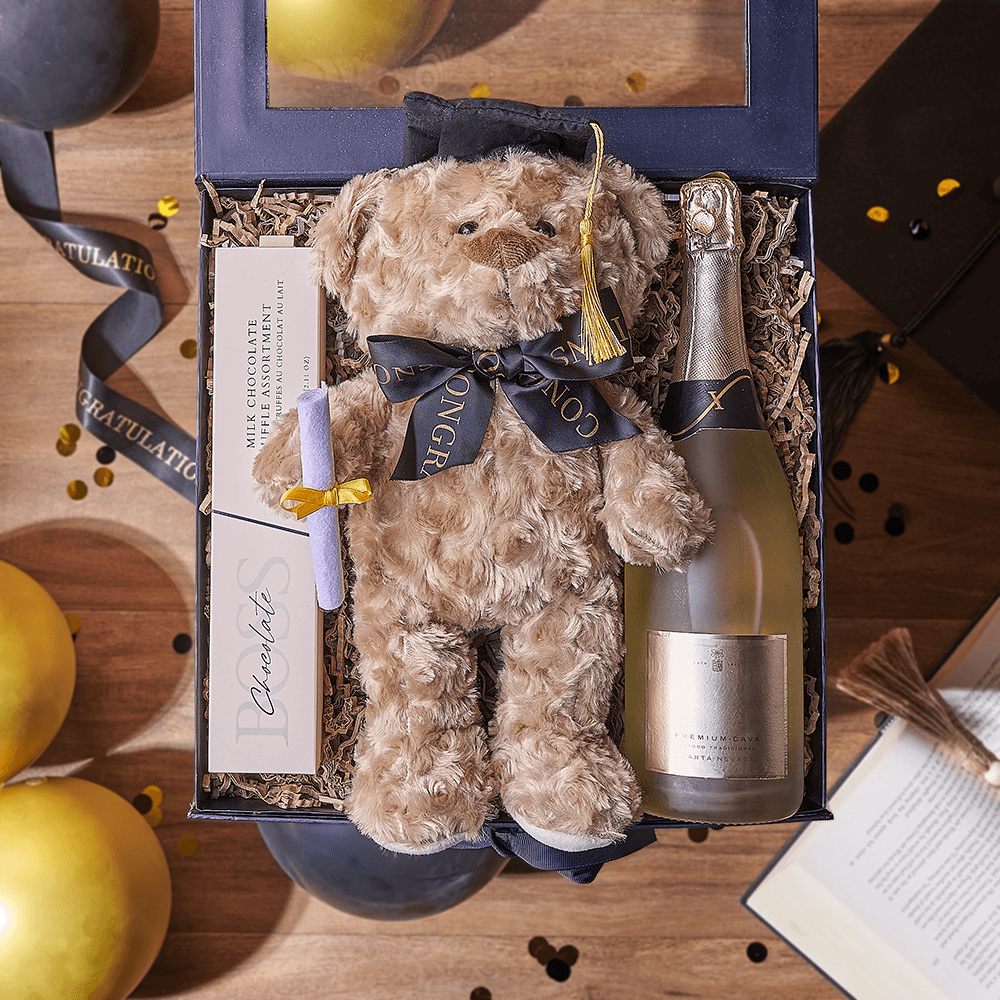 Congratulations Grad Sparkling Wine Box – how the gift is presented