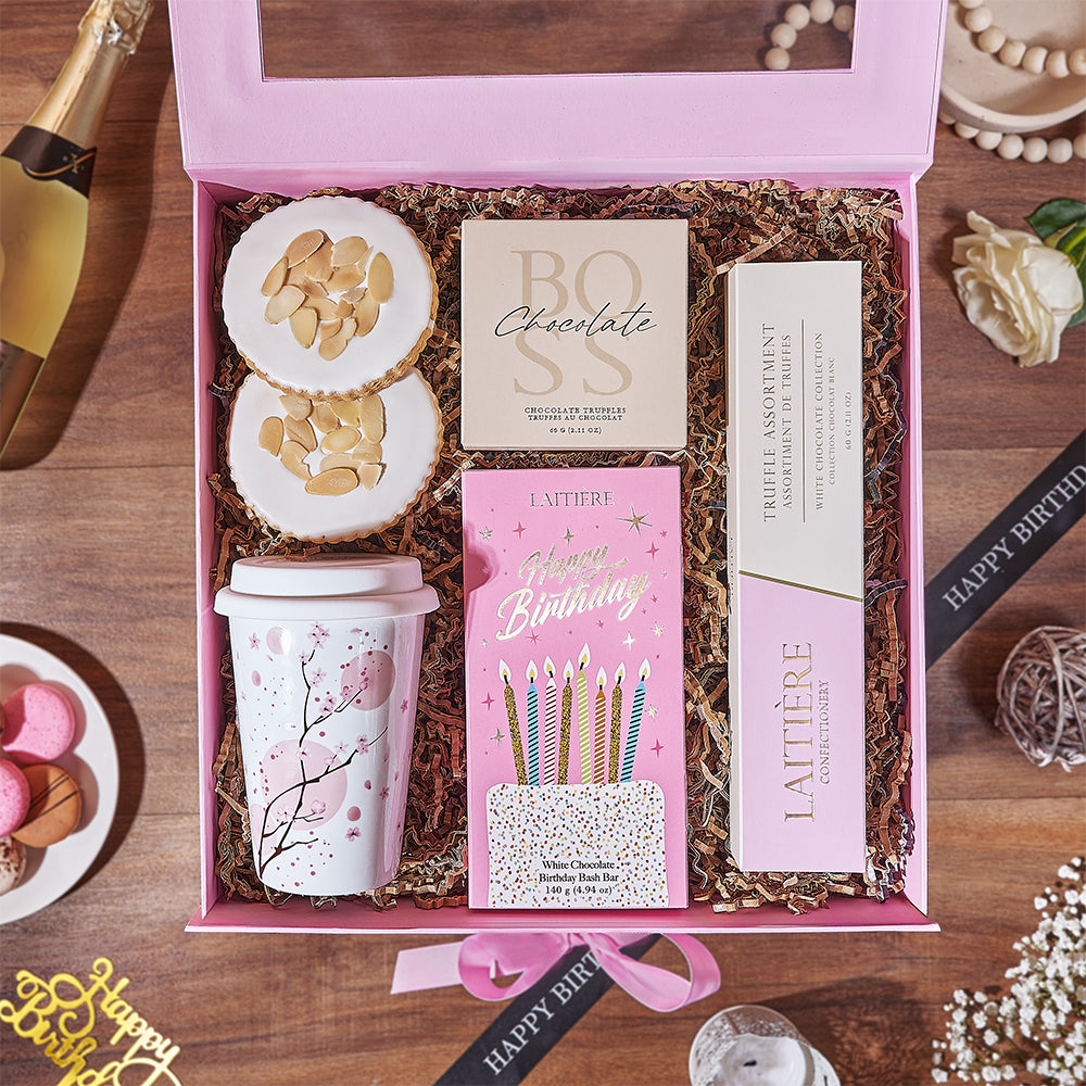 Birthday Chocolate and Sakura Gift Box – how the gift is presented