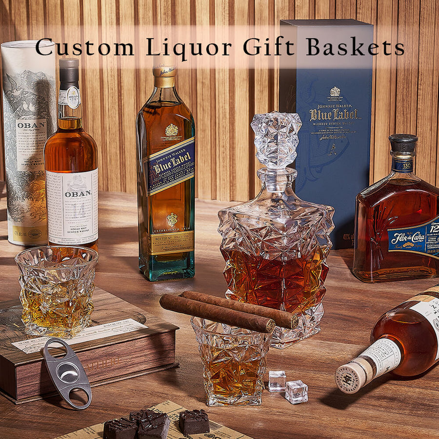 Custom Liquor Gift Baskets from Philadelphia Baskets - Liquor Gift Set - Philadelphia Delivery.