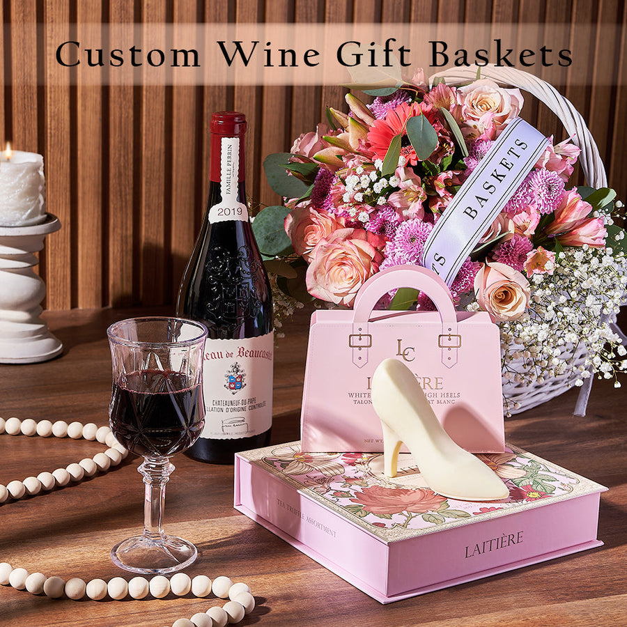 Custom Wine Gift Baskets from Philadelphia Baskets - Wine Gift Set - Philadelphia Delivery.