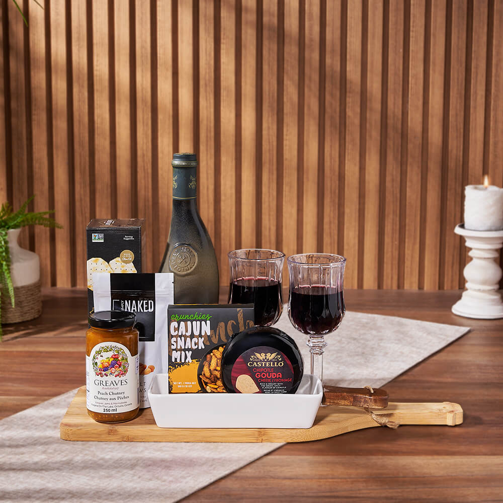 Delightful Wine &amp; Treat Gift Set from Philadelphia Baskets - Wine Gift Basket - Philadelphia Delivery