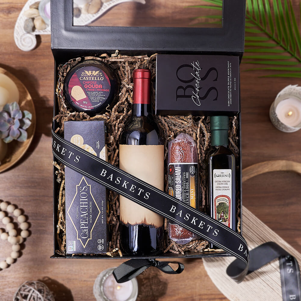 Deluxe Wine &amp; Cheese Crate from Philadelphia Baskets - Wine Gift Set - Philadelphia Delivery