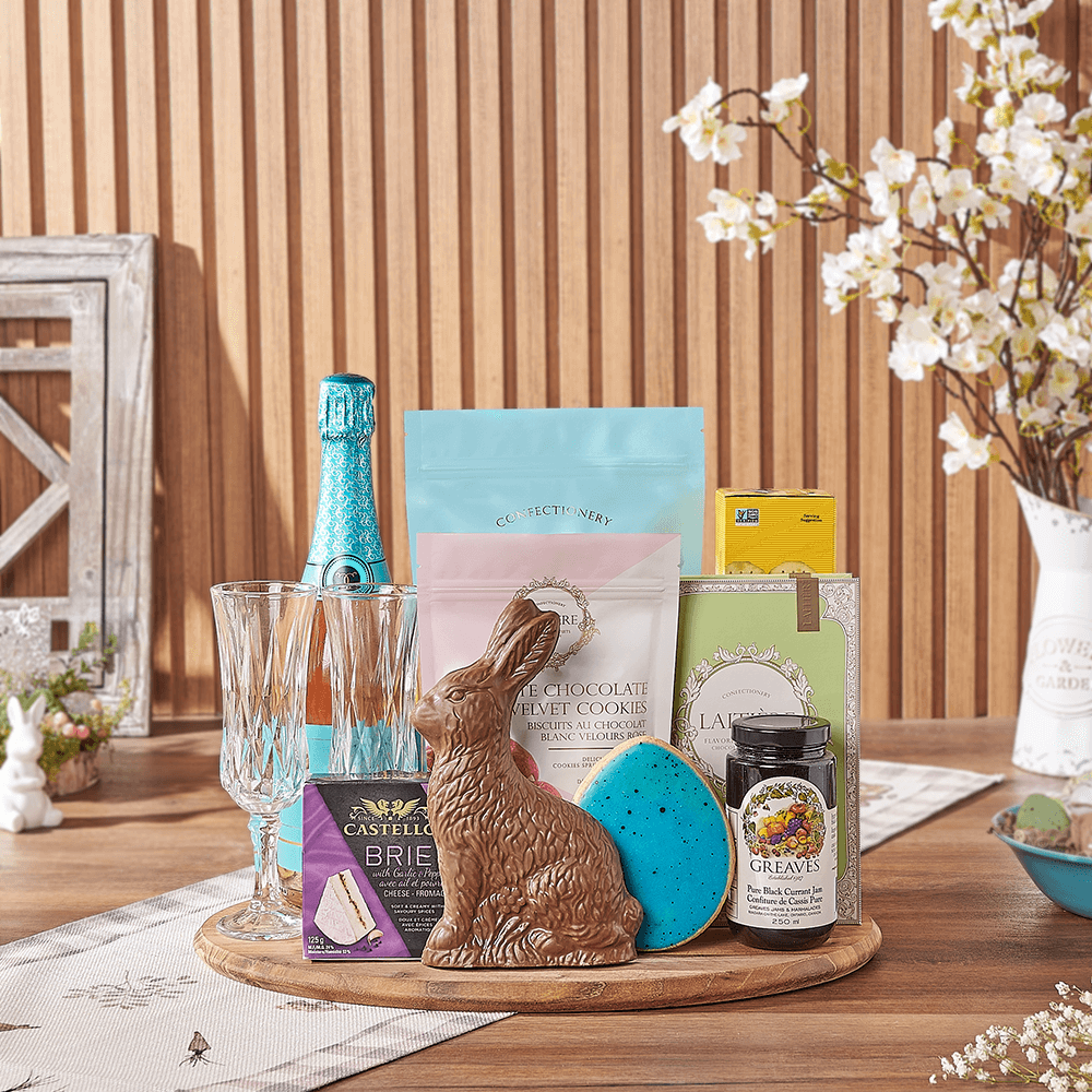 Sparkling Wine Easter Flute Gift – how the gift is presented