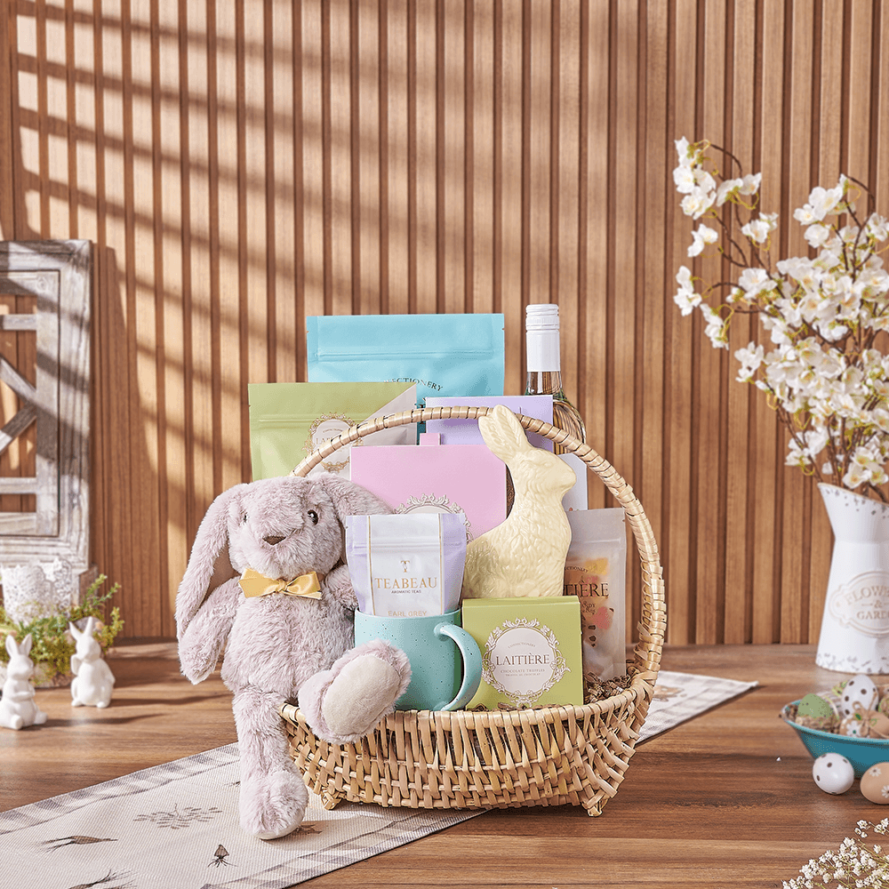 Easter Feast & Wine Gift, wine gift, wine, easter gift, easter, chocolate gift, chocolate, tea gift, tea, Philadelphia delivery