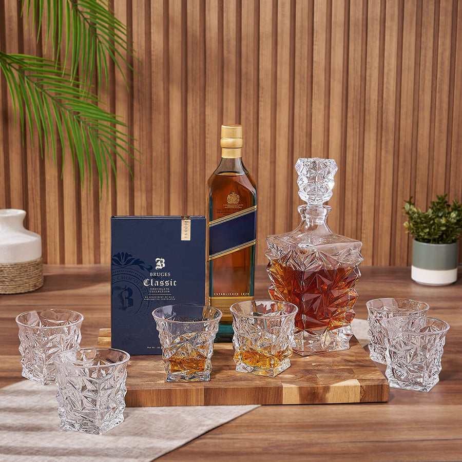 Enduring Decanter & Liquor Gift Set from Philadelphia Baskets - Liquor Gift Basket - Philadelphia Delivery.