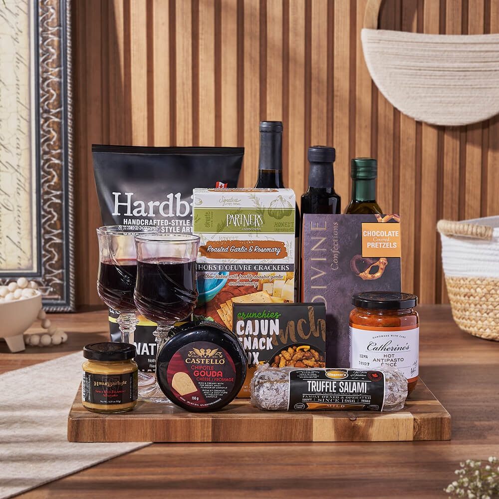 Etobicoke Wine &amp; Cheese Gift Basket from Philadelphia Baskets - Wine Gift Set - Philadelphia Delivery