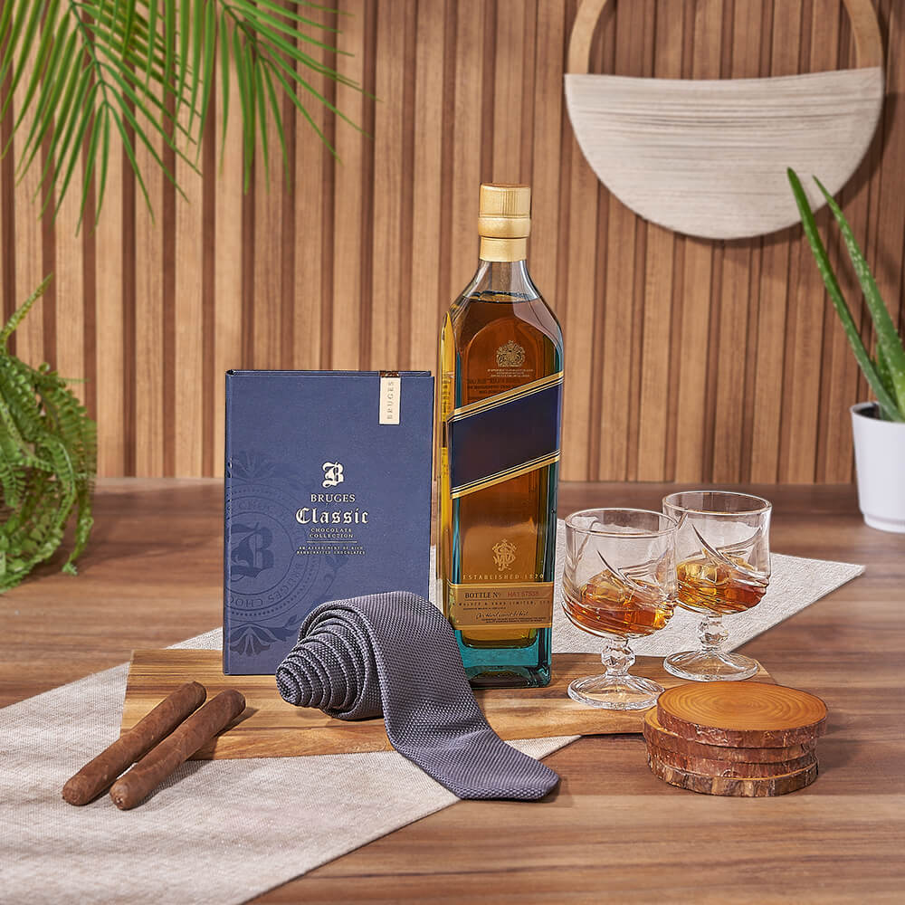 Whiskey and Cigar Snifter Gift Set – how the gift is presented